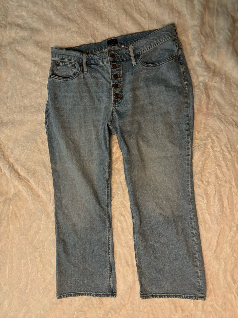 Women’s J.Crew Mid-Rise Flare Crop Size 34 Jeans Capris Cropped